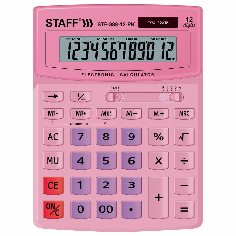 Калькулятор настольный Staff STF-888-12-PK 12 разрядов 250452 , 